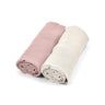 Pack 2 Muselinas De Algodón 70x70 Para Bebé Rosa