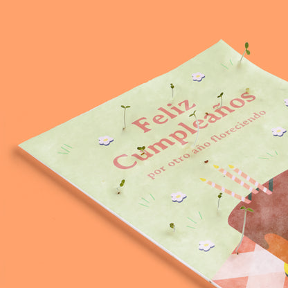 Postal Plantable Feliz Cumpleaños – Felicitación Original Que Florece, Regalo Con Vida | Resetea_2