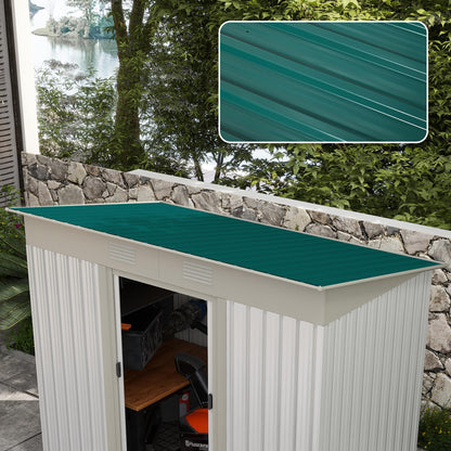 Outsunny Juego De 12 Paneles Para Tejado De Acero Galvanizado 129x45cm Verde_1