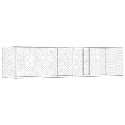 Jaula Para Perro Plateado 800 X 200 X 200 Cm Acero Galvanizado_5