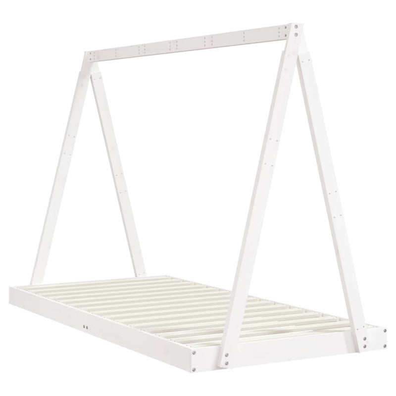 Vidaxl Estructura De Cama Para Niños Madera De Pino Blanco 90x190 Cm_5