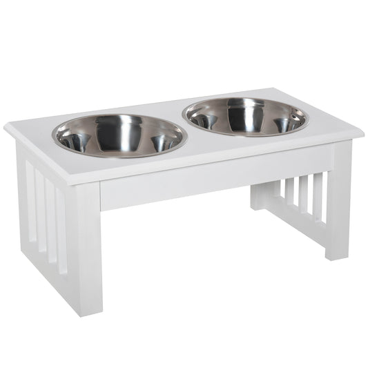 Pawhut Comedero Elevado Para Perros Con 2 Cuencos Extraíbles Y Soporte Acero_0