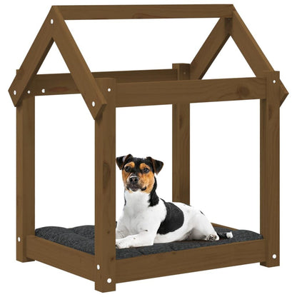Vidaxl Cama Para Perros Madera Maciza Pino Marrón Miel 61x50x70 Cm_3