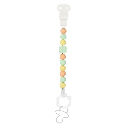 Pinza chupete  (con clip de chupete) Doukidou Rosa-Blanco