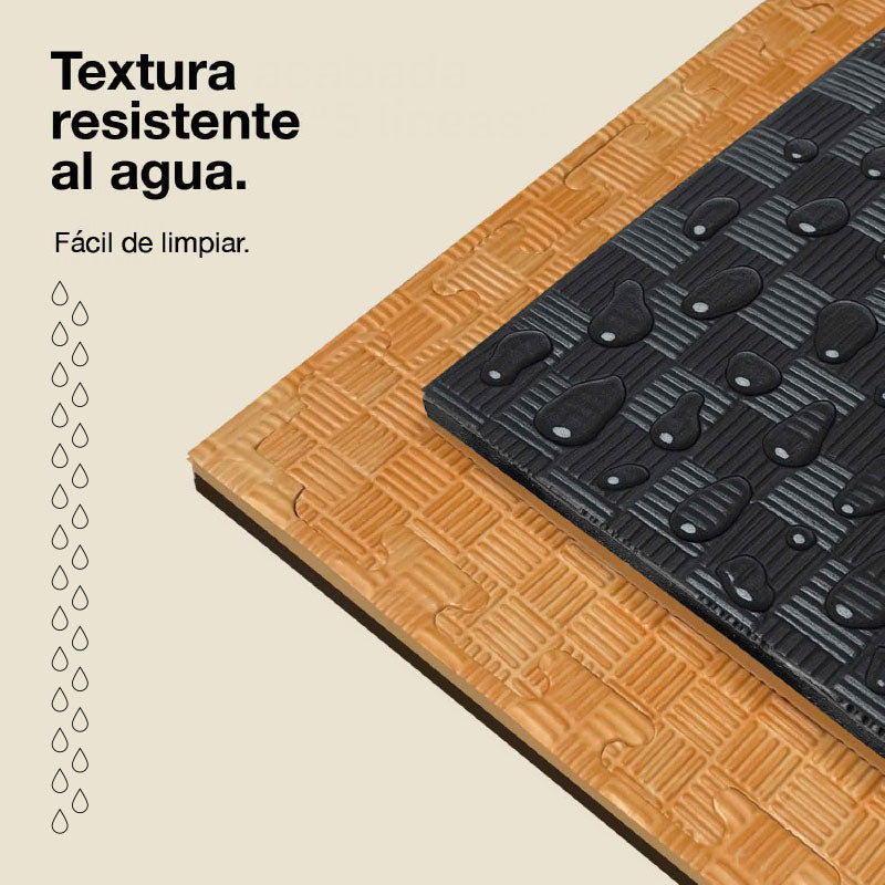 Tatami Puzzle 2cm 100x100cm – Superficie 5 Líneas Madera Jowy_4