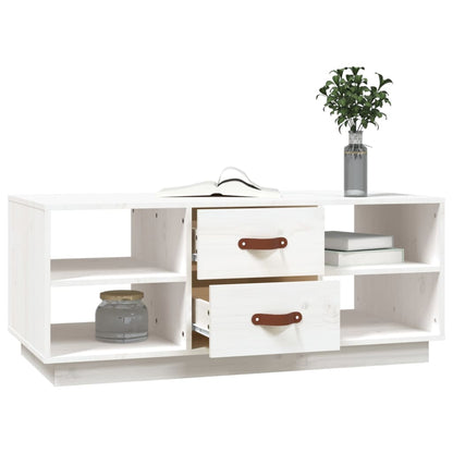 Mesa De Centro De Madera Maciza De Pino Blanco 100x50x41 Cm_2