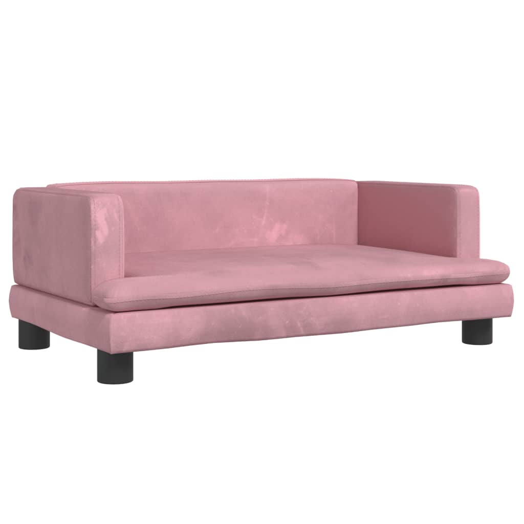 Cama Para Perros De Terciopelo Rosa 80x45x30 Cm / Vetonek_1