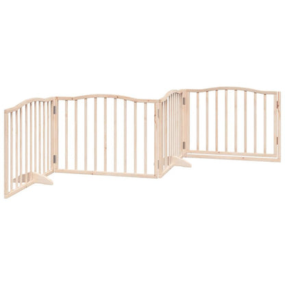 Vidaxl Puerta Para Perros Plegable 4 Paneles Madera De Álamo 320 Cm_5