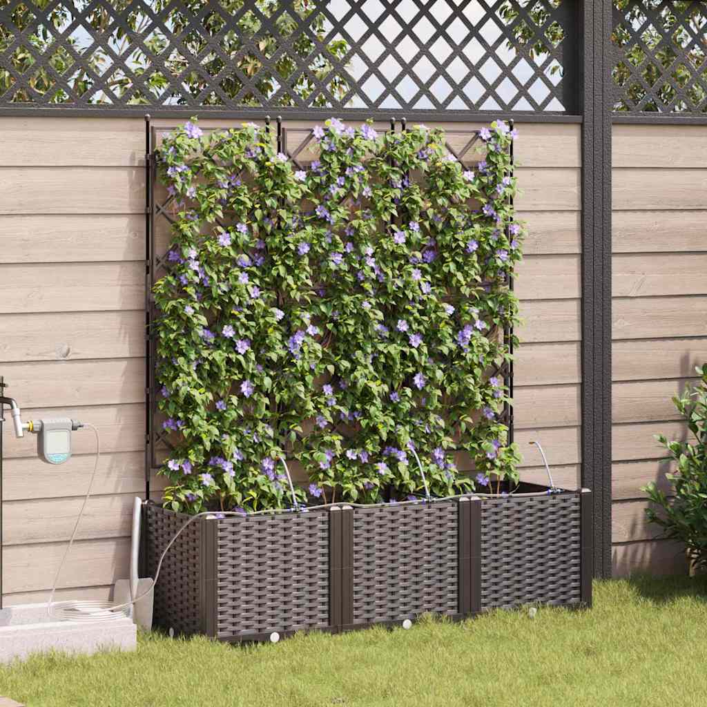 Macetero De Jardín 3 Uds. Marrón 120 X 40 X 142 Cm Pp_2