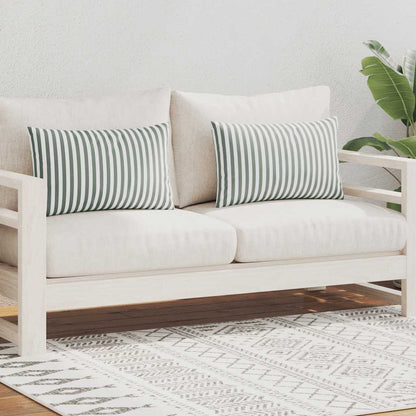 Vidaxl Cojines Para Exterior A Rayas 60x40 Cm Gris 2 Unidades_1