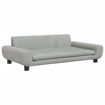 Cama Para Perros De Terciopelo Gris Claro 100x54x33 Cm / Vetonek_1