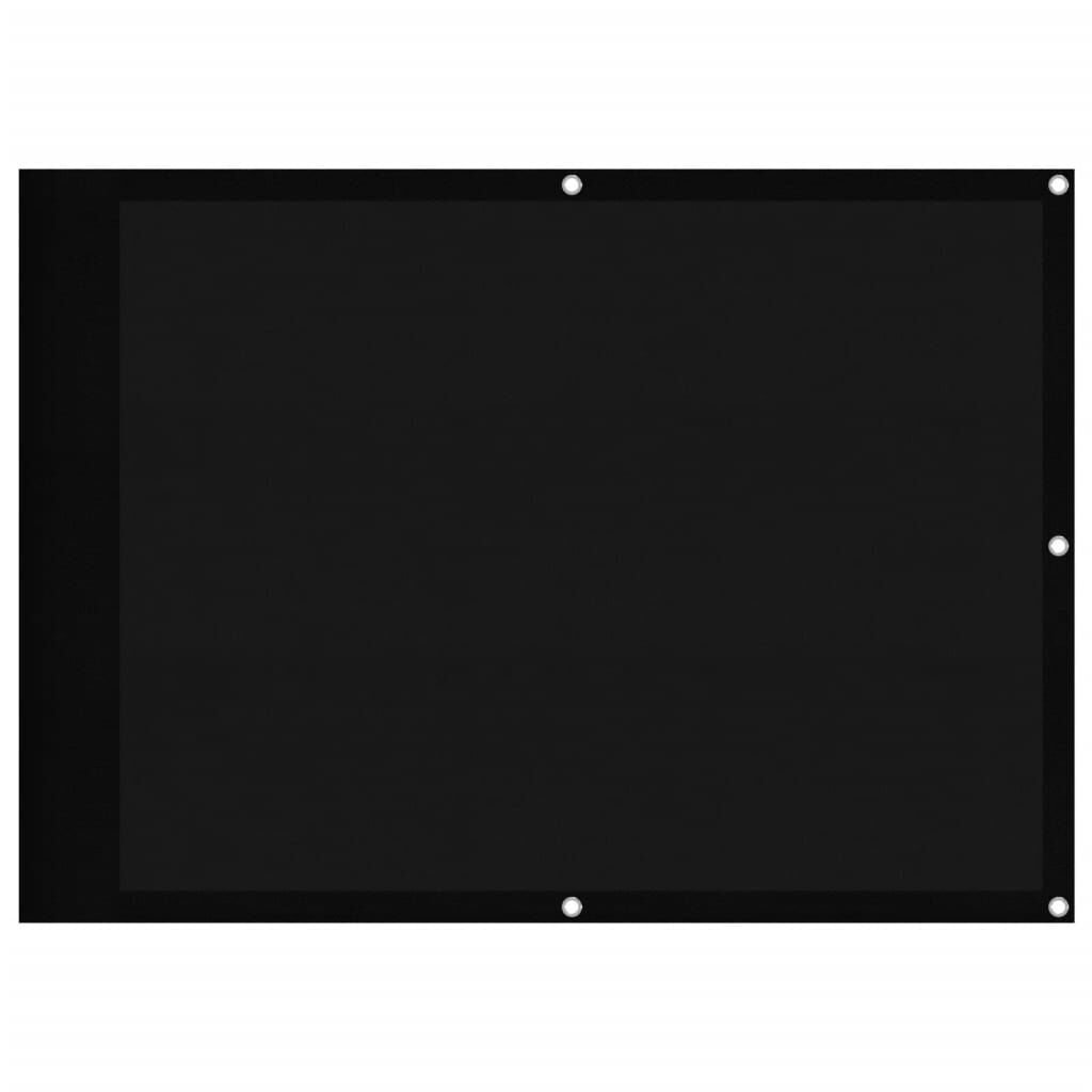 Vidaxl Pantalla De Balcón 100% Poliéster Oxford Negro 75x700 Cm_0