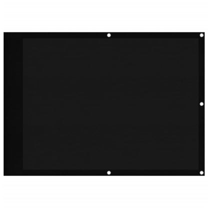Vidaxl Pantalla De Balcón 100% Poliéster Oxford Negro 75x700 Cm_0