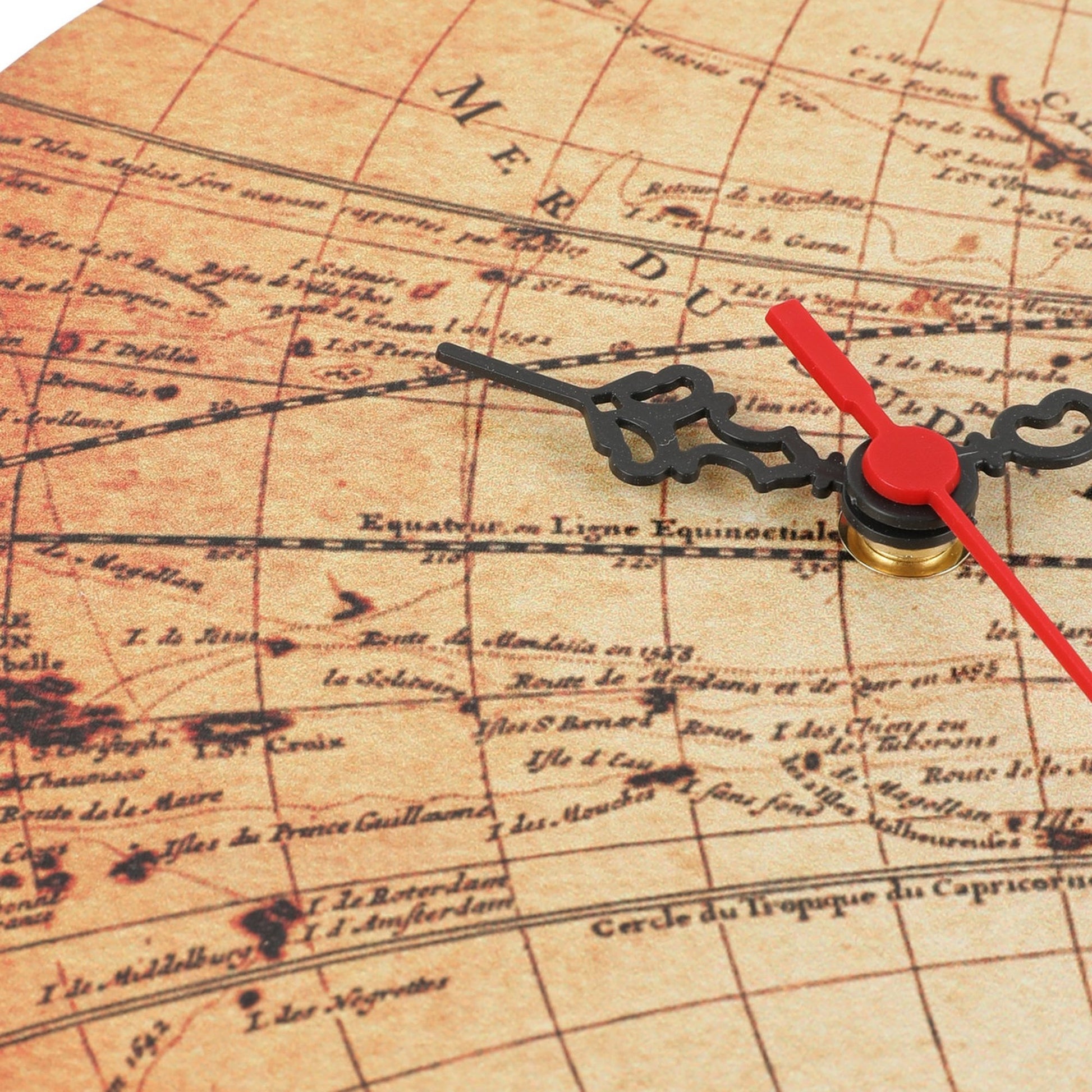 Reloj Mdf Decorativo Mapamundi (2 Piezas)