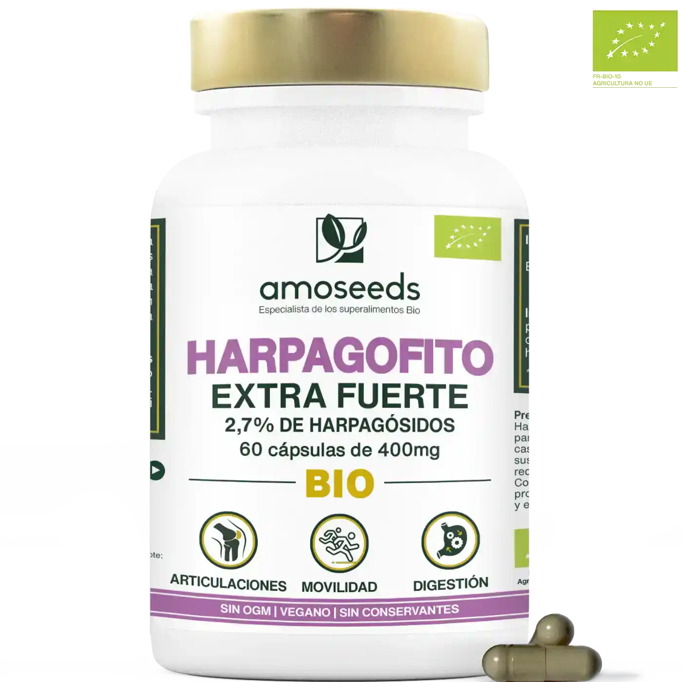 Harpagofito Bio, Extra Fuerte | 60 Cápsulas_0