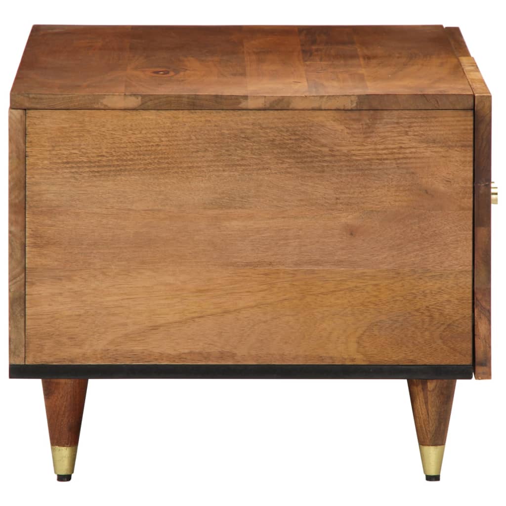 Mesa De Centro De Madera Maciza De Mango 80x50x40 Cm_2