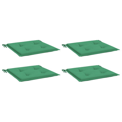 Vidaxl Cojines De Silla De Jardín 4 Uds Tela Verde 40x40x3 Cm_0