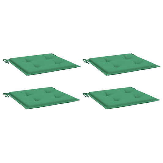 Vidaxl Cojines De Silla De Jardín 4 Uds Tela Verde 40x40x3 Cm_0