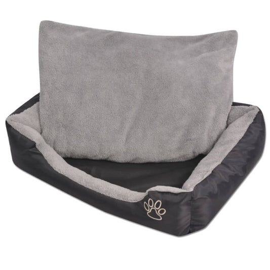 Vidaxl Cama Para Perro Con Cojín Acolchado Talla S Negra_0