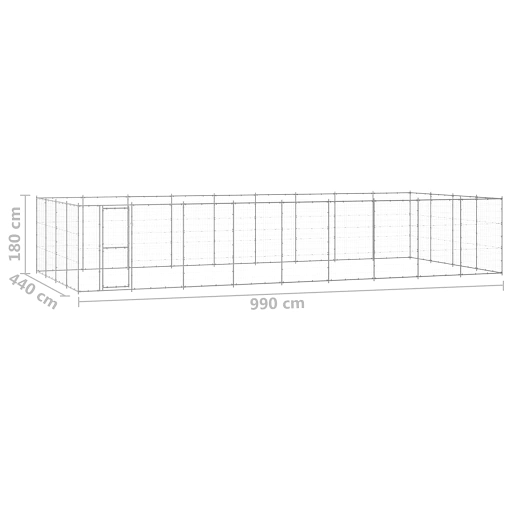 Perrera De Exterior De Acero Galvanizado 43,56 M²_5