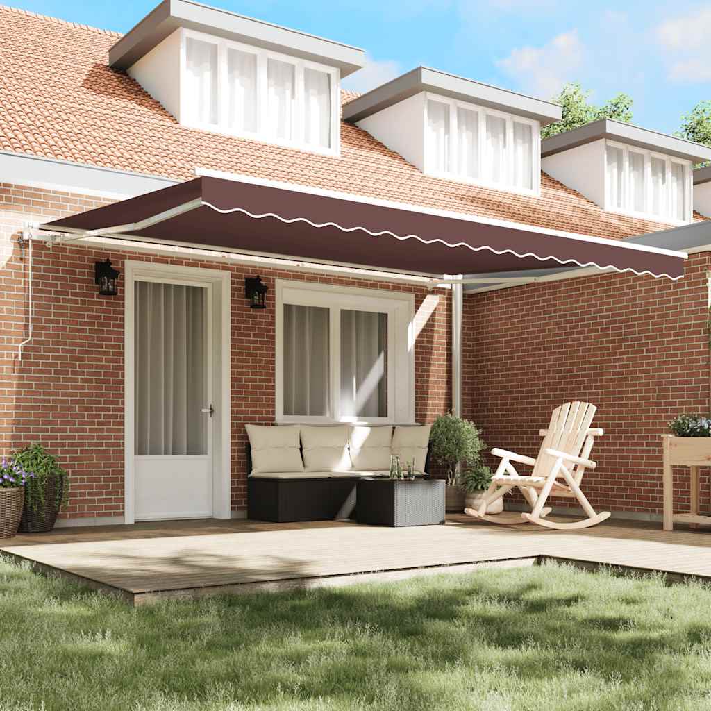 Toldo Retráctil Automático Marrón 450x300 Cm_2