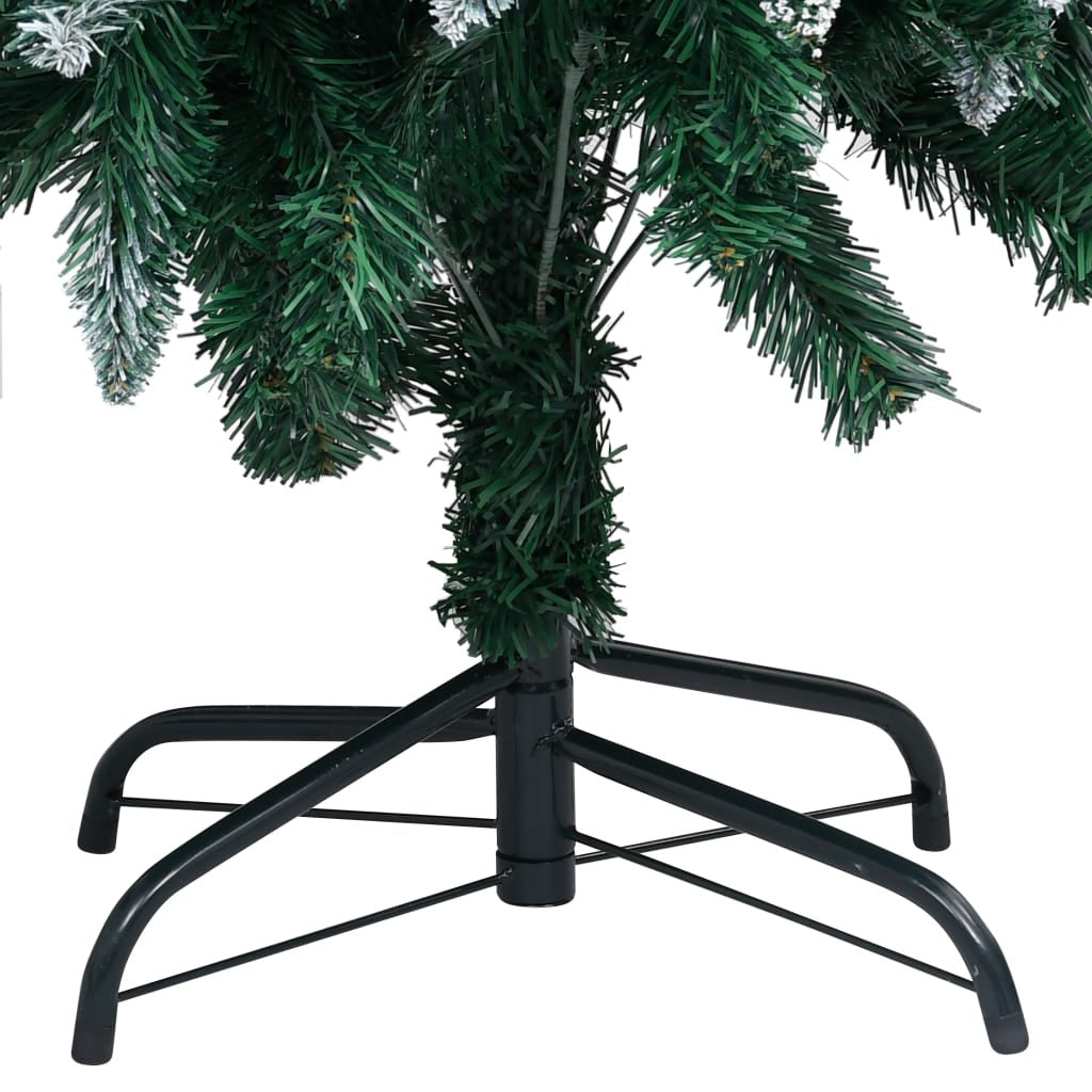 Vidaxl Árbol De Navidad Artificial Con Piñas Y Nieve Blanca 180 Cm_4