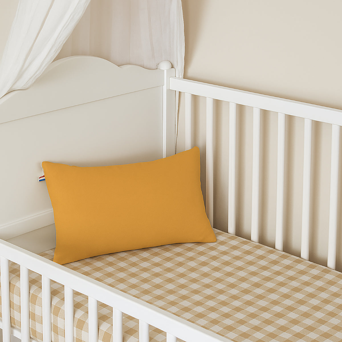 Cojín Rectangular De Algodón Orgánico Miel_2