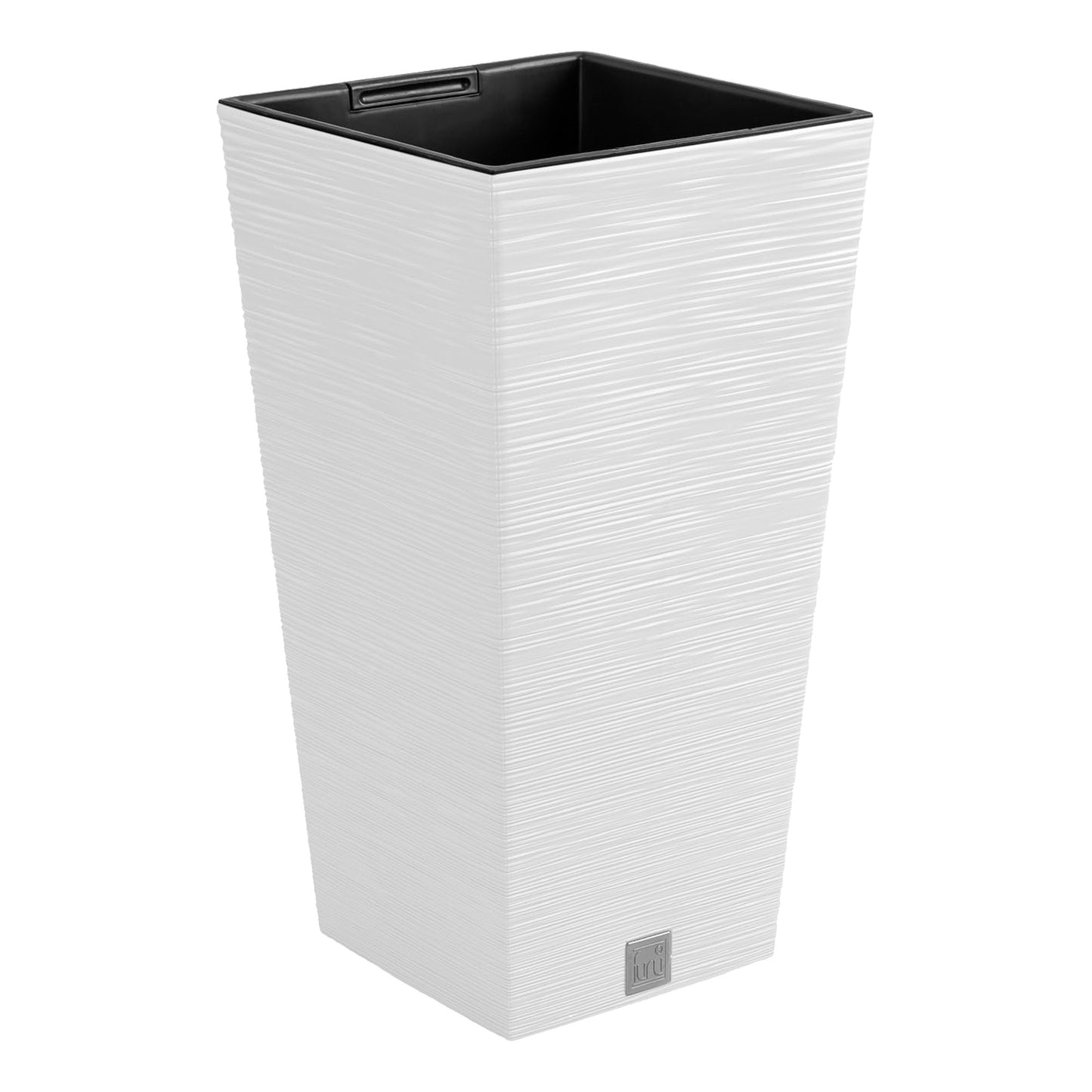 Macetero Color Blanco, Con Depósito, Colección Furu, De 29,5 X 29,5 X 55 Cm, Capacidad De 14 L._0
