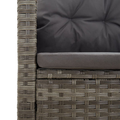 Vidaxl Set De Muebles De Jardín 2 Pzas Cojines Ratán Sintético Gris_5