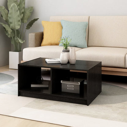 Mesa De Centro De Madera Maciza De Pino Negra 75x50x33,5 Cm_1