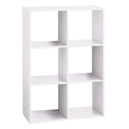 Well Home Estante De Madera Con 6 Compartimentos Color Blanco H.100,5cm