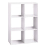 Well Home Estante De Madera Con 6 Compartimentos Color Blanco H.100,5cm
