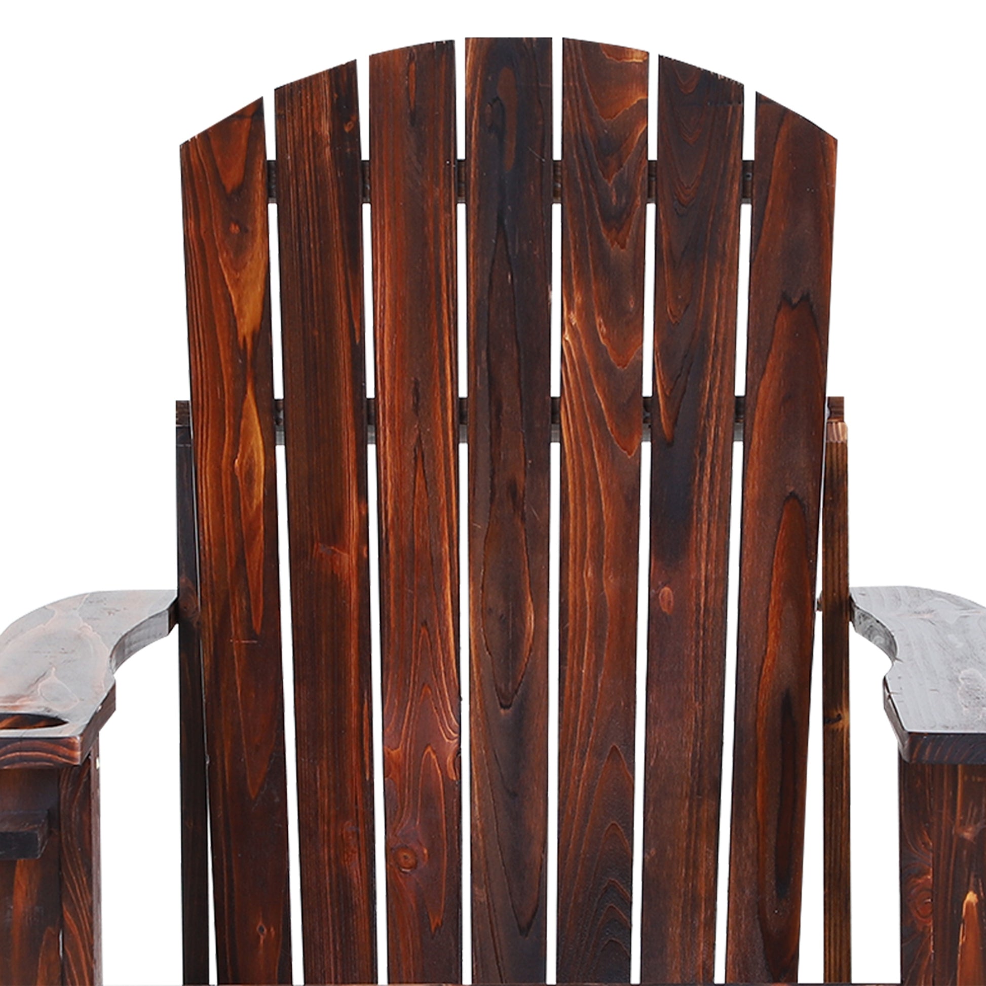 Outsunny Silla Adirondack Jardín De Madera Con Reposabrazos 72x95x93 Cm Marrón_4