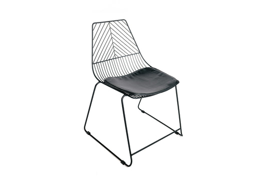 Juego De 4 Sillas De Comedor Estilo Industrial De Metal Negro Con Base Apilable 60x59x81 Cm- Muebles De Comedor_0