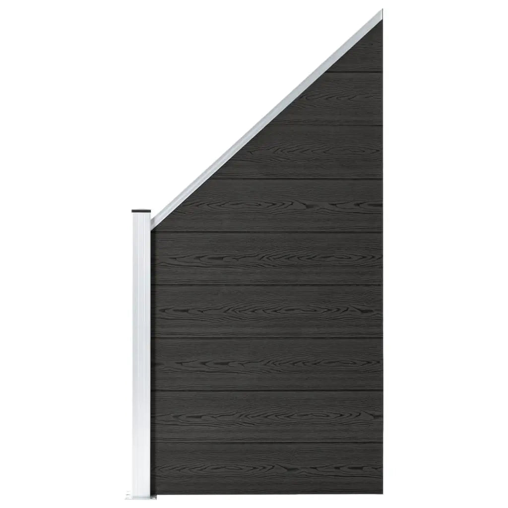 Panel De Valla Wpc Gris 95x(105-180) Cm / Vetonek_4