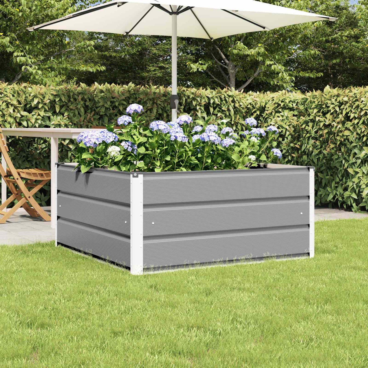 Jardinera Gris Claro 100 X 100 X 45 Cm Acero_1
