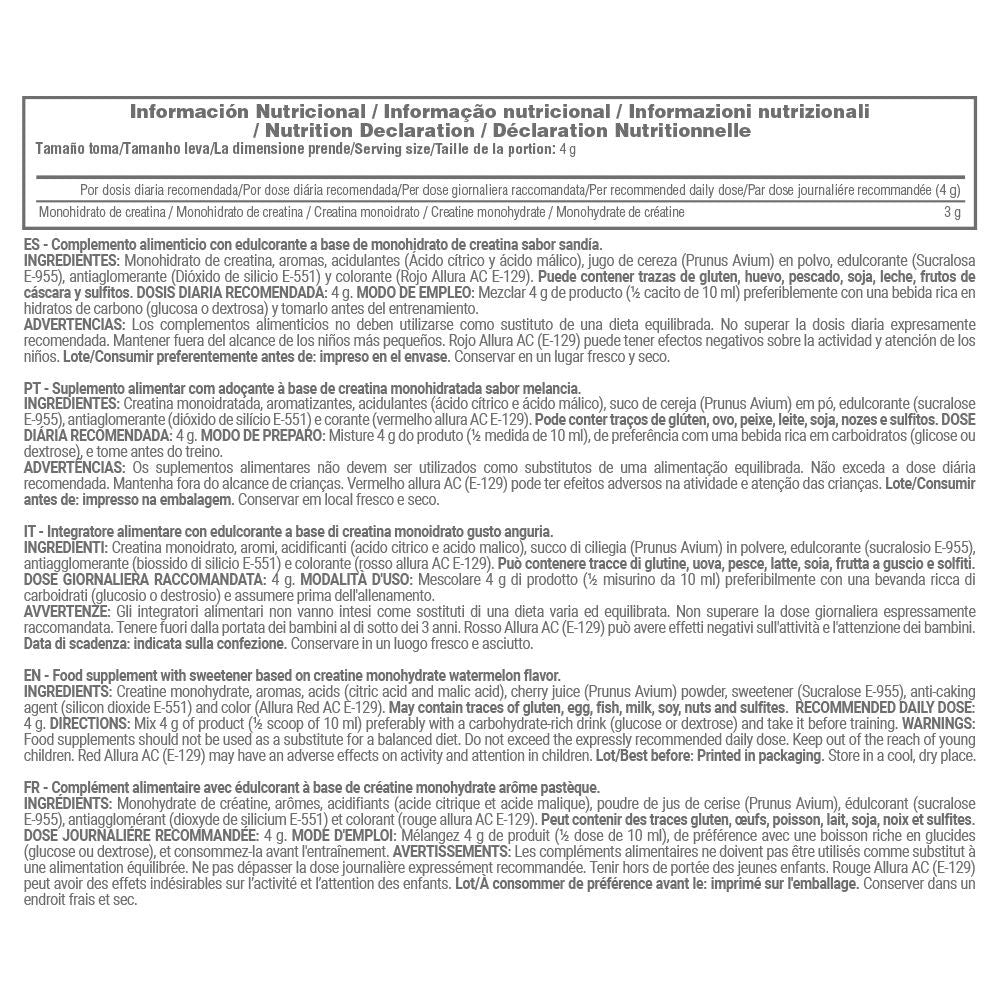Creatina Monohidrato 200 Mesh - 300g - Sandias De Gominola - Aumento De La Masa Muscular - Masmusculo_4