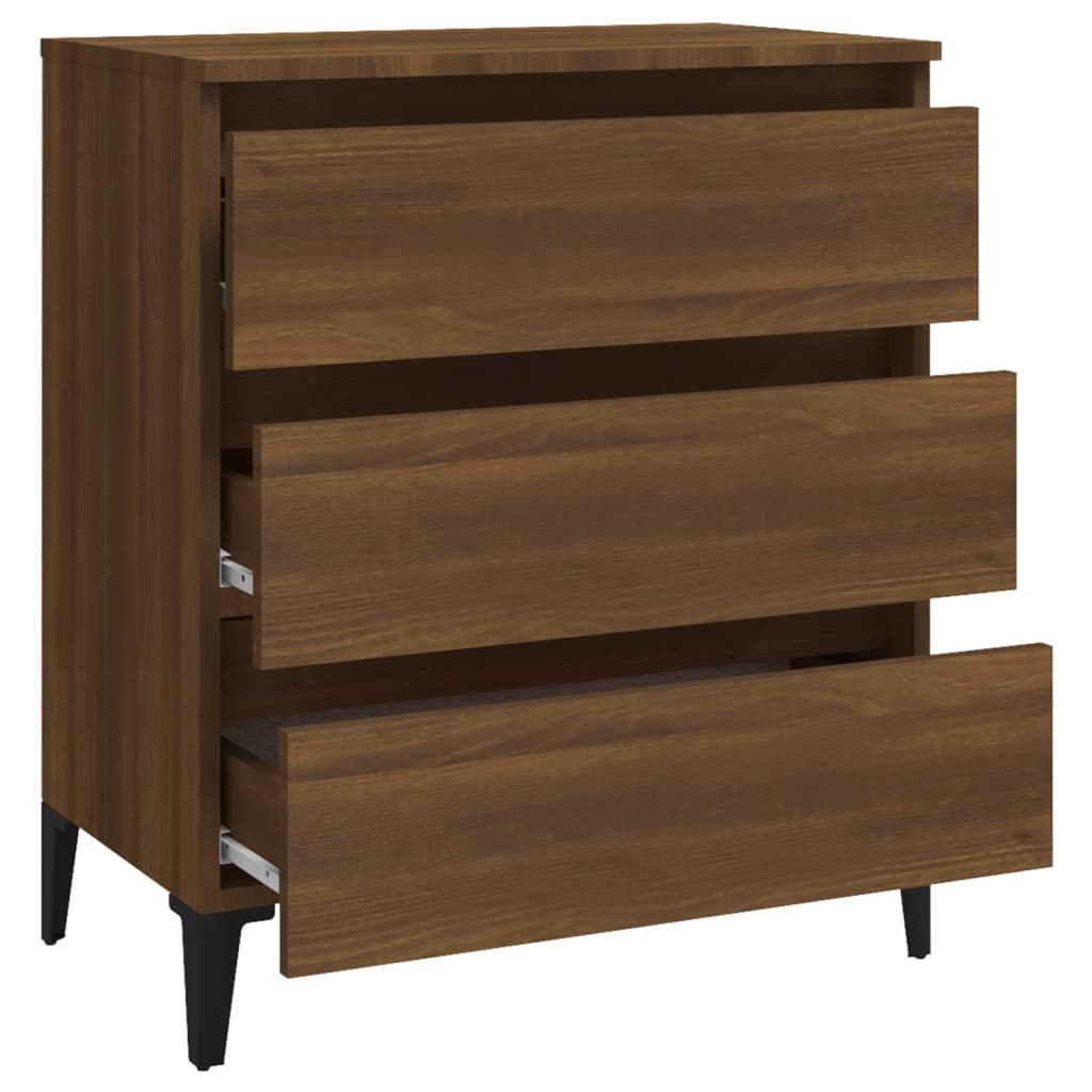 Vidaxl Aparador De Madera Contrachapada Roble Marrón 60x35x69 Cm / Vetonek_3