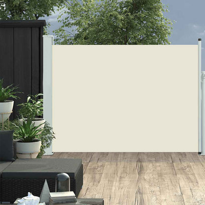 Vidaxl Toldo Lateral Retráctil De Jardín Crema 100x500 Cm_1