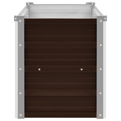 Arriate De Acero Galvanizado Marrón 100x40x45 Cm_4