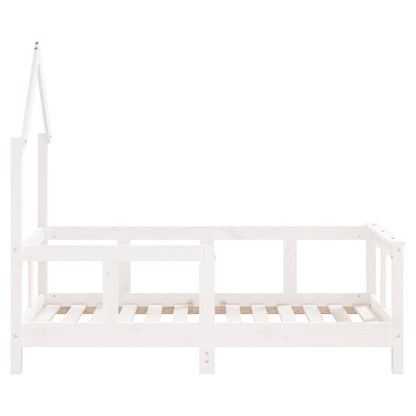 Vidaxl Estructura De Cama Para Niños Madera De Pino Blanco 70x140 Cm_4