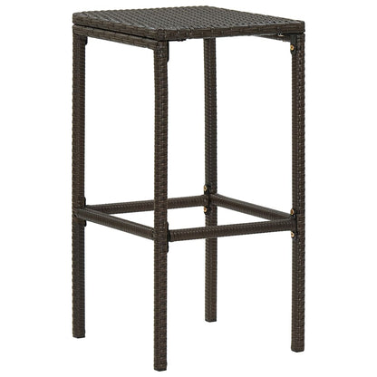 Taburetes De Cocina Con Cojines 4 Uds Ratán Sintético Marrón_1