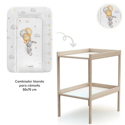 Cambiador Blando Para Comoda 70x50 Bunny
