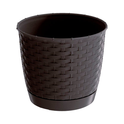 Maceta Ratolla Round 1,2l., Dimensiones (mm) 145x145x127, Color Ocre Oscuro_0