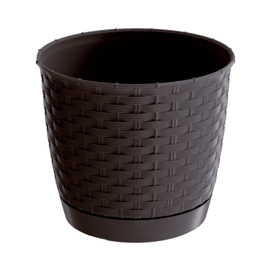 Maceta Ratolla Round 1,2l., Dimensiones (mm) 145x145x127, Color Ocre Oscuro_0