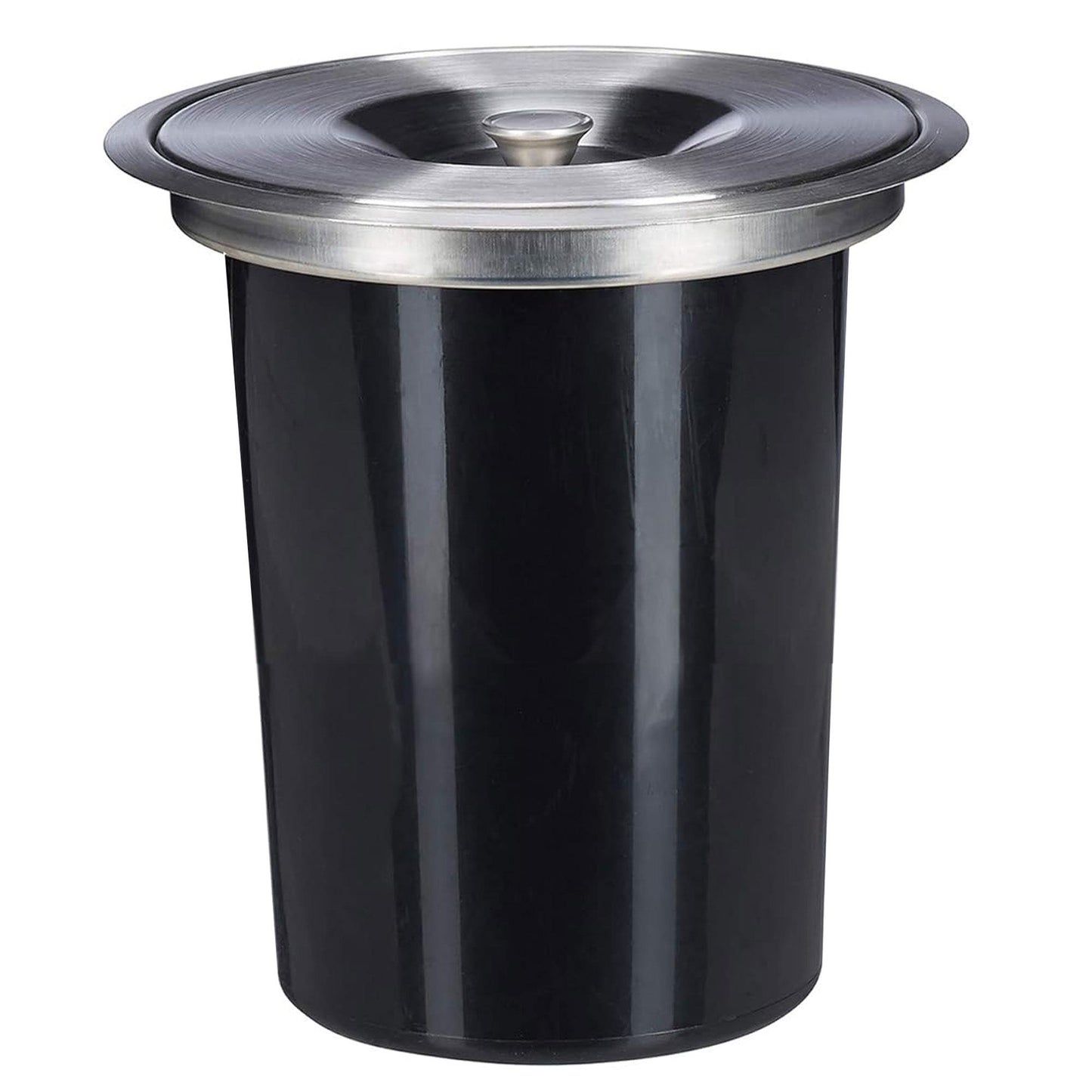 Cubo Integrable En Encimera 8l Tapa Acero Inox Negro_0