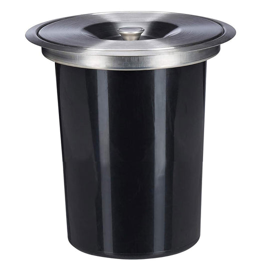 Cubo Integrable En Encimera 5l Tapa Acero Inox Negro_0