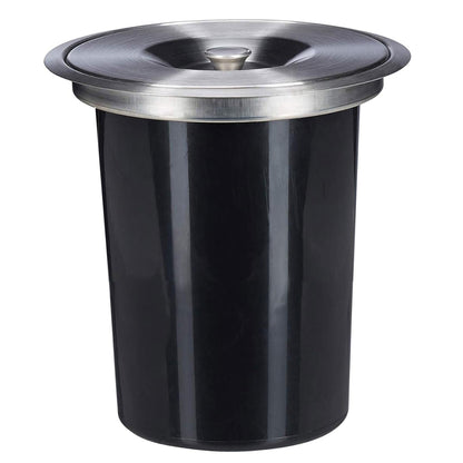 Cubo Integrable En Encimera 5l Tapa Acero Inox Negro