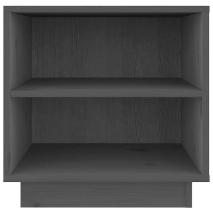 Mesitas De Noche 2 Uds Madera Maciza De Pino Gris 40x34x40 Cm_4