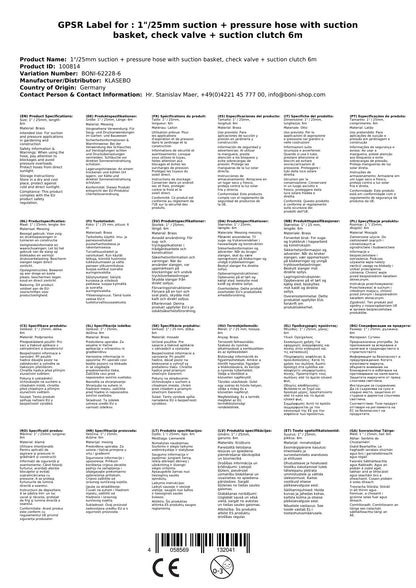 Kit Manguera De Aspiración E Impulsión 1 Pulgada, 6m Con Filtro